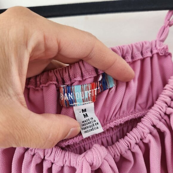 Urban Outfitters Pink Ruffle Crop Top Cropped Shirt Fairycore Y2K Cottagecore M - Picture 4 of 6